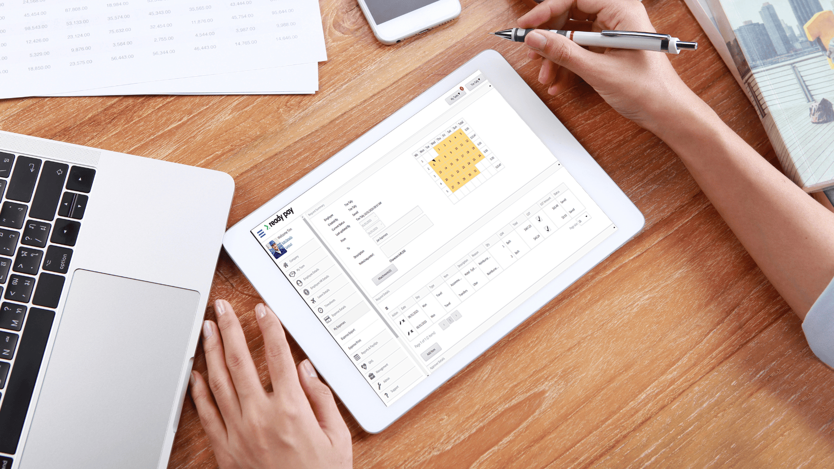 ready pay expenses product screen